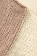 Load image into Gallery viewer, White Color Block Turtle Neck Drop Shoulder Knit Sweater