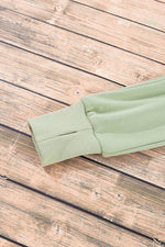 Load image into Gallery viewer, Bonbon Fleece Lined Zip Up Stand Collar Thumbhole Sleeve Sweatshirt - Fashion Queen