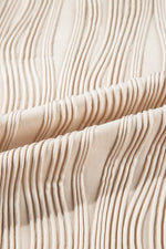 Load image into Gallery viewer, White Textured Wavy Round Neck Long Sleeve Top - Fashion Queen