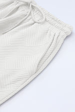 Load image into Gallery viewer, Black Textured Loose Fit T Shirt and Drawstring Pants Set