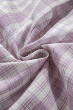 Load image into Gallery viewer, Black Checkered Print Loose Fit Buttoned Hooded Shacket - Fashion Queen