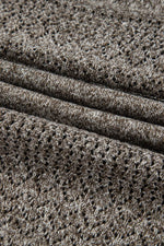 Load image into Gallery viewer, Black Eyelet Pattern Detail V Neck Drop Shoulder Sweater - Fashion Queen