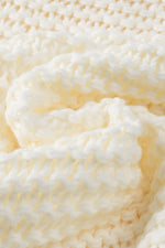 Load image into Gallery viewer, White Chunky Oversize Knit Drop Shoulder Puff Sleeve Cardigan