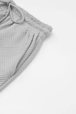 Load image into Gallery viewer, Black Textured Loose Fit T Shirt and Drawstring Pants Set - Fashion Queen