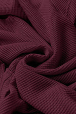 Load image into Gallery viewer, Gray Waffle Knit Fleece Lined High Low Oversized Hoodie - Fashion Queen