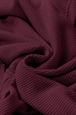 Load image into Gallery viewer, Gray Waffle Knit Fleece Lined High Low Oversized Hoodie - Fashion Queen