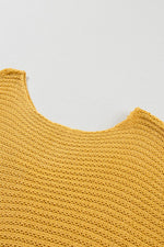 Load image into Gallery viewer, Red Clay Solid Loose Knit Short Dolman Sleeve Sweater - Fashion Queen