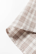 Load image into Gallery viewer, Black Checkered Print Loose Fit Buttoned Hooded Shacket - Fashion Queen