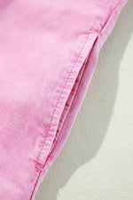 Load image into Gallery viewer, Orchid Petal Short Sleeve Double Chest Pocket Denim Shirt Dress - Fashion Queen