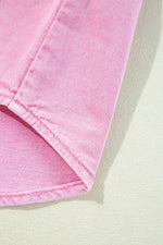 Load image into Gallery viewer, Orchid Petal Short Sleeve Double Chest Pocket Denim Shirt Dress - Fashion Queen