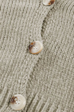 Load image into Gallery viewer, Rose Buttons Front Pocketed Sweater Cardigan - Fashion Queen
