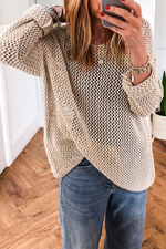 Load image into Gallery viewer, Coral Crochet Hollow-out Jumper Top Sweater - Fashion Queen -  20
