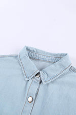 Load image into Gallery viewer, White Contrast Leopard Denim Jacket - Fashion Queen
