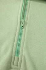 Load image into Gallery viewer, Valerian Quarter Zip Stand Neck Kangaroo Pocket Sweatshirt - Fashion Queen
