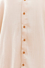 Load image into Gallery viewer, Apricot Crinkled Buttons Maxi Beach Dress with Slits
