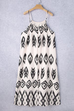 Load image into Gallery viewer, Black Plus Size Western Print Halter Maxi Dress
