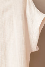 Load image into Gallery viewer, Apricot Crinkled Buttons Maxi Beach Dress with Slits
