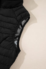 Load image into Gallery viewer, Silvery Plush Collared Quilted Zipped Puffer Vest - Fashion Queen
