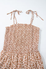 Load image into Gallery viewer, Phalaenopsis Thin Straps Smocked Bodice Wide Leg Floral Jumpsuit
