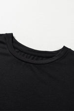 Load image into Gallery viewer, White Round Neck Rolled Sleeve Plus Size T-shirt - Fashion Queen

