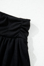 Load image into Gallery viewer, Black Wide Waistband Ruched Skort
