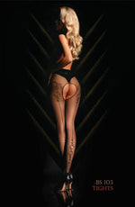 Load image into Gallery viewer, Black Secret BS103 Crotchless Tights
