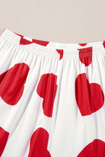 Load image into Gallery viewer, Pink Ruffled Tank Top And Heart Print Pants Lounge Set
