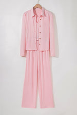 Load image into Gallery viewer, Light Pink 3-Piece Cozy Knit Lounge Set

