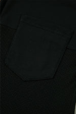 Load image into Gallery viewer, Moss Green Waffle Knit Patchwork Buttoned Oversized Shacket
