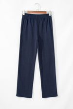Load image into Gallery viewer, Light Grey Solid Color Fleece Lined Drawstring Waist Casual Pants - Fashion Queen
