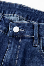 Load image into Gallery viewer, Carbon Grey Mineral Wash Raw Hem High Waist Flared Jeans
