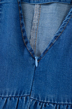 Load image into Gallery viewer, Sail Blue Square Neck Bowknot A-line Sleeveless Denim Dress - Fashion Queen -  13
