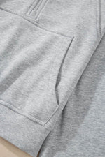 Load image into Gallery viewer, Valerian Quarter Zip Stand Neck Kangaroo Pocket Sweatshirt - Fashion Queen
