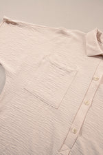 Load image into Gallery viewer, Apricot Half Button Collared Loose Romper
