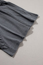 Load image into Gallery viewer, Gray Elastic Waist Culotte Shorts
