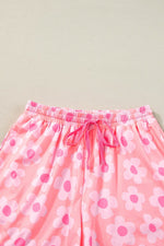 Load image into Gallery viewer, Flower Print Short Sleeve Shirt Pajamas Set - Fashion Queen
