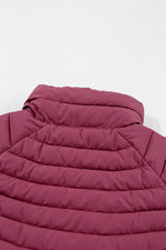 Load image into Gallery viewer, Silvery Plush Collared Quilted Zipped Puffer Vest - Fashion Queen
