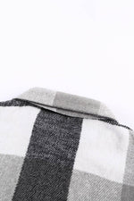 Load image into Gallery viewer, Khaki Plaid Color Block Buttoned Long Sleeve Jacket with Pocket - Fashion Queen
