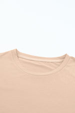 Load image into Gallery viewer, White Casual Plain Crew Neck Tee
