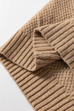 Load image into Gallery viewer, Coffee Cable Knit Drop Shoulder Loose Fit Sweater Dress - Fashion Queen
