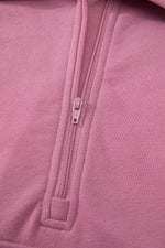 Load image into Gallery viewer, Valerian Quarter Zip Stand Neck Kangaroo Pocket Sweatshirt - Fashion Queen
