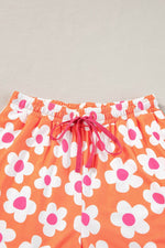 Load image into Gallery viewer, Flower Print Short Sleeve Shirt Pajamas Set - Fashion Queen
