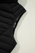 Load image into Gallery viewer, Silvery Plush Collared Quilted Zipped Puffer Vest - Fashion Queen
