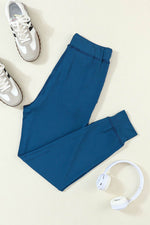 Load image into Gallery viewer, Gray Drawstring Waist Pocketed Joggers - Fashion Queen
