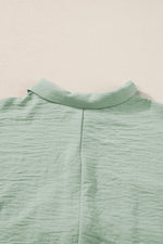 Load image into Gallery viewer, Spinach Green Half Button Collared Loose Romper
