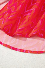 Load image into Gallery viewer, Strawberry Pink Western Aztec Geometric Ruffled 3/4 Sleeve Shirt
