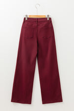 Load image into Gallery viewer, Red Dahlia Loose Straight High Waist Solid Color Jeans
