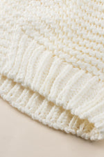 Load image into Gallery viewer, White Chunky Oversize Knit Drop Shoulder Puff Sleeve Cardigan
