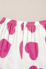 Load image into Gallery viewer, Pink Ruffled Tank Top And Heart Print Pants Lounge Set
