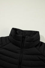 Load image into Gallery viewer, Silvery Plush Collared Quilted Zipped Puffer Vest - Fashion Queen
